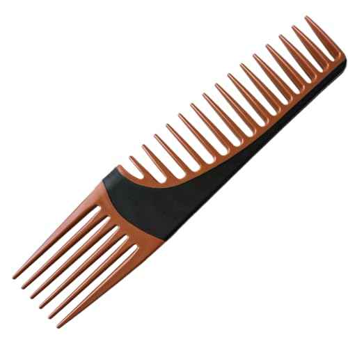 ALAZCO Premium Duo Combo Detangling Hair Lifting Comb Wide Tooth Teasing Curly Straight Thick Wet Shower Wavy Afro Long Mohawk Wigs Men Women Volume Styling Heat Resistant Non-Slip