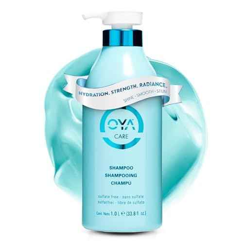 OYA Gentle Moisturizing Shampoo for Color Treated, Dry, Damaged & Normal Hair ? Sulfate-Free Hydrating Cleanser with Sea Kelp, Green Tea & Panthenol ? Professional Hair Care Formula ? 1L / 33.8 fl oz