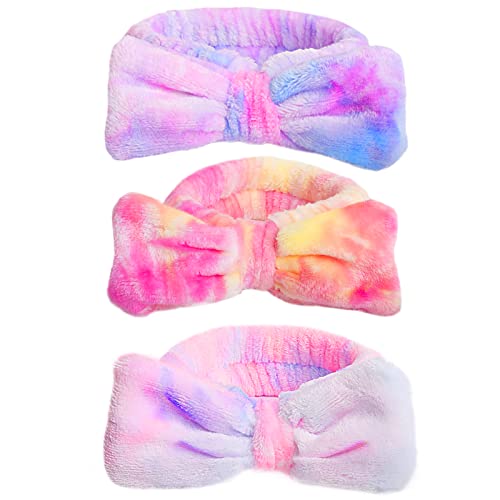 Spa Headband for Washing Face, 3-Pack Tie Dye