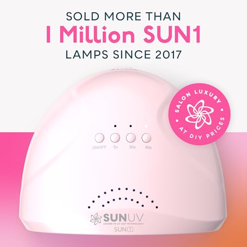 SUNUV UV LED Nail Lamp for Gel Nails - Pink, Professional 30W Cure Light