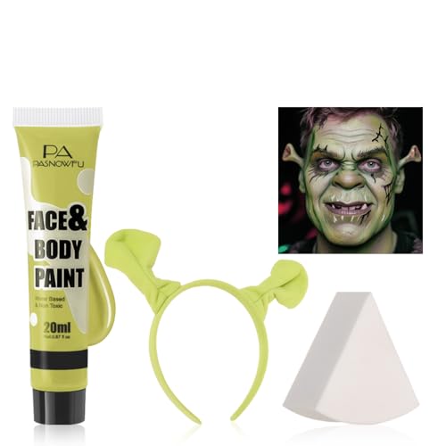Shrek Makeup Kit - Green Face Paint for Halloween Cosplay