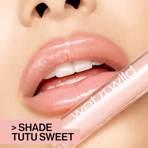 wet n wild MegaSlicks Lip Gloss, Ultra-Glossy, Vitamin-E Enriched, Ultra-Gloss High Shine Moisturizing, Cruelty-Free & Vegan - Sun Glaze