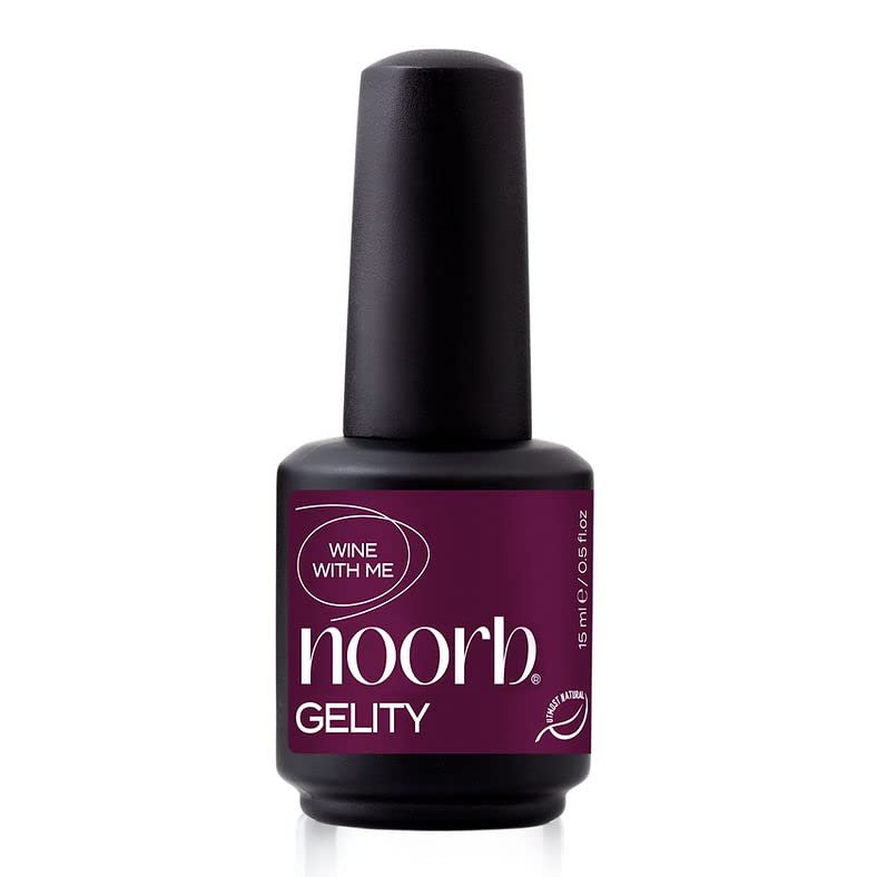 noorb beauty Wine Red Gel Polish, Natural Odorless Gel Nail Polish with Organic Pigments, Soak Off UV Gel Nail Polish Colors in Wine Red, Burgundy Wine Red