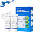 WELLAGE Real Hyaluronic Watery Glow Sunscreen Double Set SPF50 - Broad Spectrum UV Protection with 6 Types Hyaluronic Acid - No White Cast, Makeup Base - K-Beauty Face Sunscreen, 1.69 fl.oz x 2 Pack