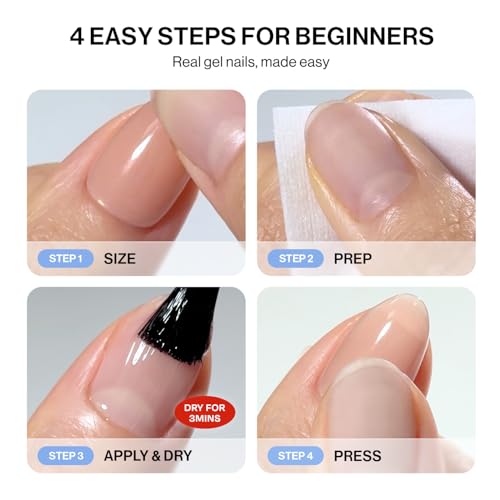 ohora Nail Strengthener & Gel Press-On Nails Duo Set