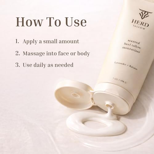 Beef Tallow Moisturizer 2oz Unscented ? Grass-Fed Tallow Face & Body Cream with Manuka Honey, Colloidal Oat, Hyaluronic Acid ? Hydrating Balm for Sensitive, Dry, Redness-Prone Skin