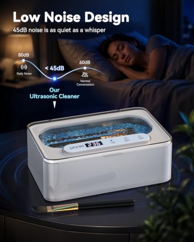 12OZ Ultrasonic Jewelry Cleaner for Watches Rings Glasses Dentures - White