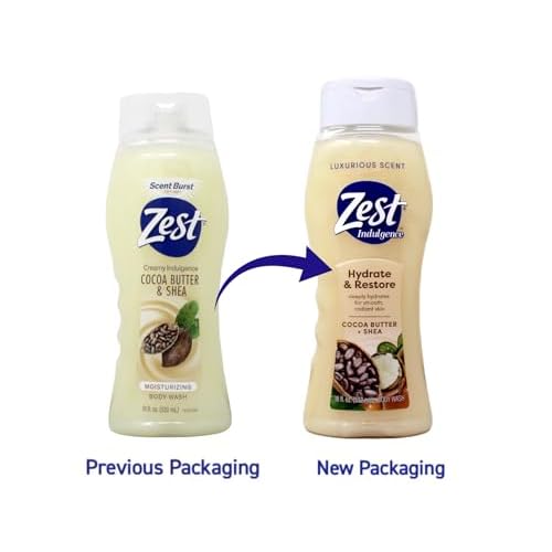 Zest Body Wash, Creamy Cocoa Butter & Shea, 18 Fl Oz