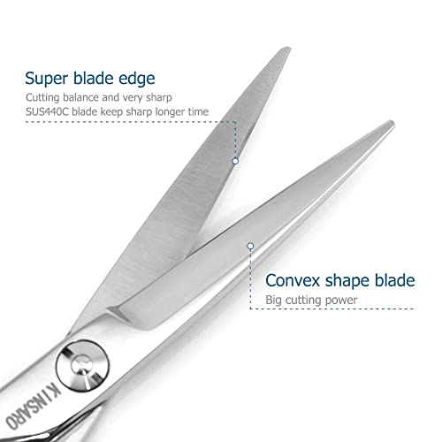 KINSARO Left Hand Hair Scissors 5.5 Inch 440C Professional Shears