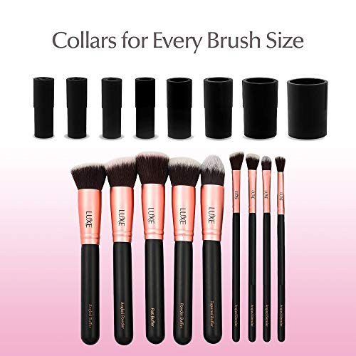 Luxe Electric Makeup Brush Cleaner, Pink, USB Charging Station, 3 Adjustable Speeds, Cleaner to Instantly Wash and Dry Your Makeup Brushes (Pack of 2)