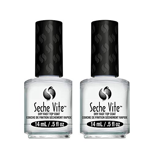 Seche Vite Dry Fast Top Coat Clear Nail Polish - 0.5 fl oz (2-Pack)