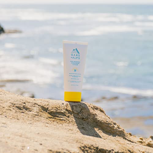 Oars + Alps SPF Mineral SPF Sunscreen Body Lotion, Infused with Hyaluronic Acid, Shea Butter, and Coconut Oil, Water and Sweat Resistant