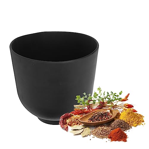 Large Size Silicone Mixing Bowl, Professional Reusable Beauty Tool, Multi Purpose Holder for Spices, Space Saving Kitchen Accessory with Mask (Black)