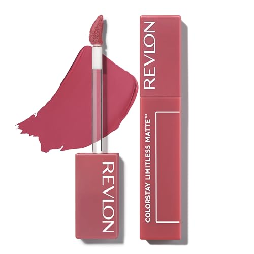 REVLON Lipstick, ColorStay Limitless Matte Liquid Lipstick, Vegan Formula, No-Budge Matte, Longwear Lipstick, Long Lasting, Lightweight/Comfortable, Waterproof, 006 Manifest, 0.17 fl oz