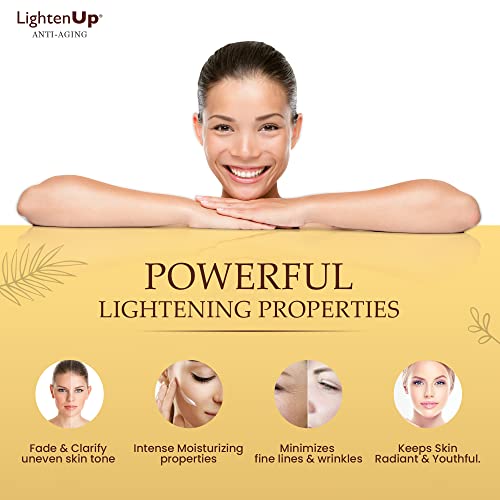 OMIC Lighten-Up Anti-Aging, Skin Brightening Cream - 4.4 fl oz / 100 ml - with Argan Oil and Shea Butter