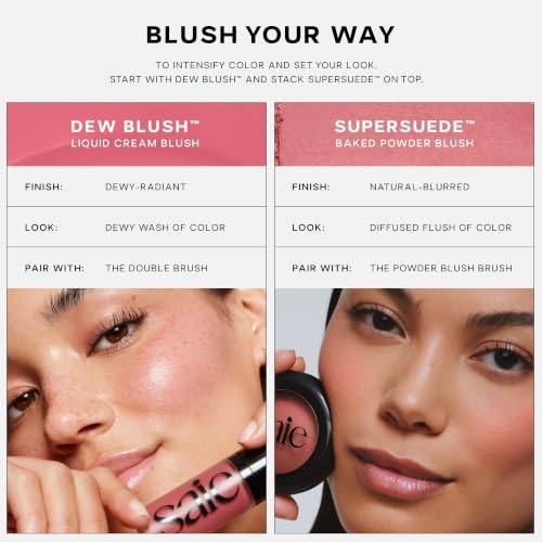 Saie SuperSuede Talc-Free Blush with Hyaluronic Acid - Mia