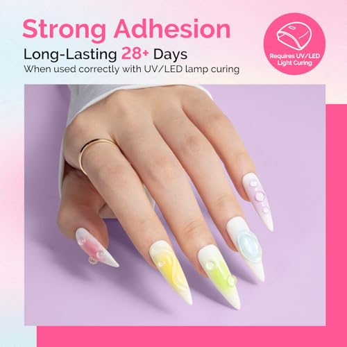 MelodySusie Rhinestone Gel Nail Glue for 3D Sculpting & Charms, 30g UV/LED