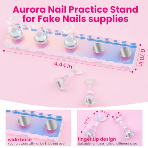 Magnetic Nail Art Display Stand for Press-On Nails - Acrylic Nail Holder