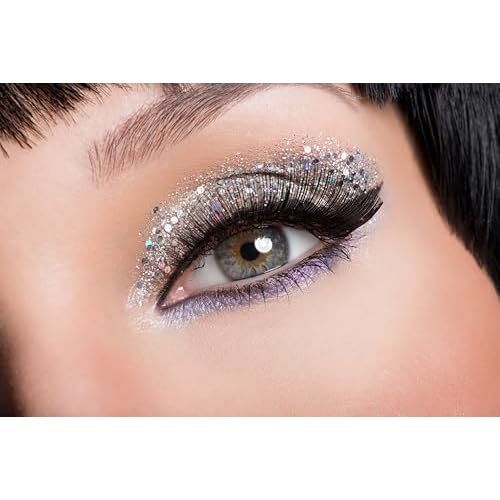 Hair Glitter Gel; Body Glitter & Face Glitter for Women/Kids (1 Pk Stardust Platinum) Iridescent Holograph Roll-on Cosmetic-Grade Makeup, Apply Without Glue, Easy to Take Off & Keep Skin Clean