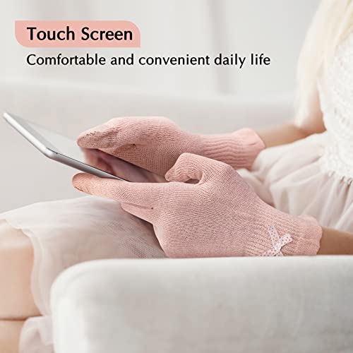 Evridwear Touchscreen Cotton Moisturizing Gloves for Sleeping - 6 Pairs