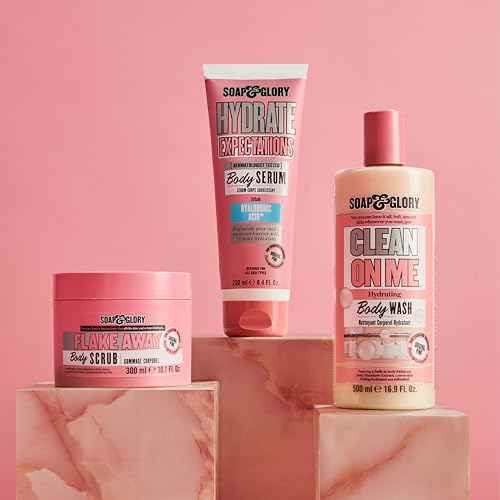 Soap & Glory Hydrate Expectations Body Serum - Thirst Quenching Hyaluronic Acid - Full-Coverage, Lightweight, Fast Absorbing Vegan Moisturizing Body Serum (8.4 Fl Oz)