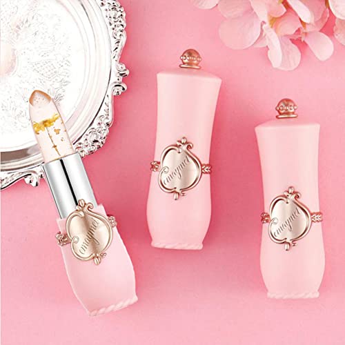 Crystal Flower Jelly Lipstick Set, 3Pc Temperature Color-Change