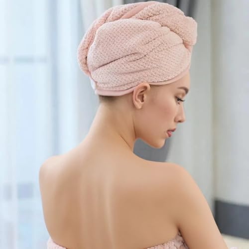 2 Pack Microfiber Hair Towel Wrap - Quick Dry
