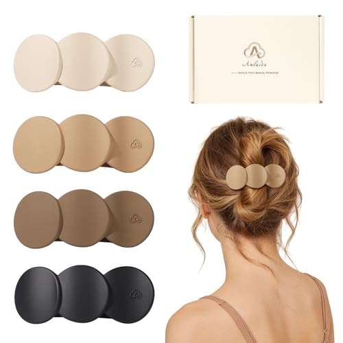 Flat Hair Clips for Women - Strong Hold Claw Clips, 4-Pack