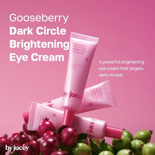Gooseberry Dark Circle Brightening Eye Cream¤ÓFor Puffy Eye Bags, Wrinkles, Fine Lines | Vitamin C, Glutathione, Peptides¤ÓAnti-aging Korean Skin Care | Korean Eye Cream | By Juicy | 1.01 Fl.oz