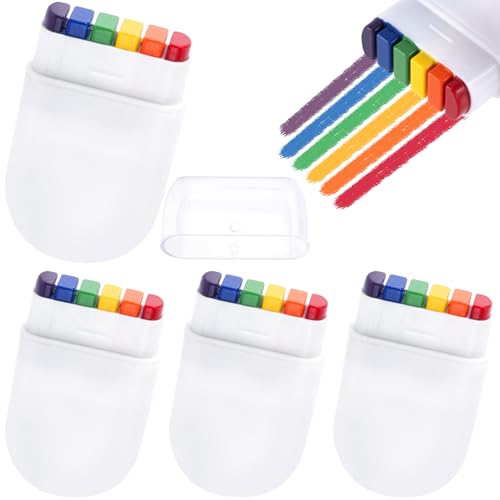 SmallCat Rainbow Face Paint Sticks, 4-Pack Water-Based Festival Makeup