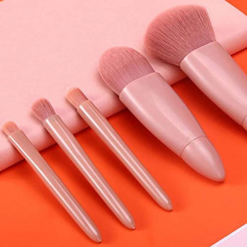 COSHINE 5-Piece Travel Makeup Brush Set with Mirror
