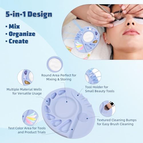 5-in-1 Silicone Makeup Palette with Spatula Tool
