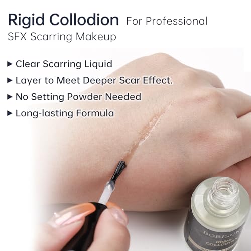 Rigid Collodion SFX Scar Makeup Kit with Brush & Remover