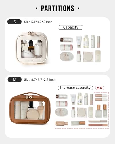 EACHY Clear Makeup Bag – Waterproof Travel Cosmetic Organizer