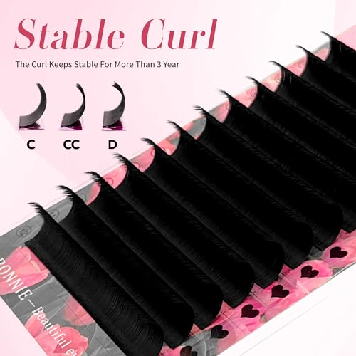 ABONNIE Automatic Blooming Eyelash Extensions 0.03D, 8-15mm