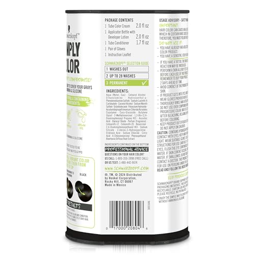 Schwarzkopf Simply Color 1.0 Jet Black Permanent Hair Dye