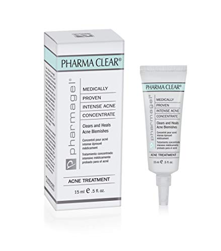 Pharamgel Pharma Clear Acne Treatment for All Skin Types | Spot Removal & Acne Scar Treatment | Clarifies Skin Blemishes & Pore Minimizer – 0.5 fl. oz.