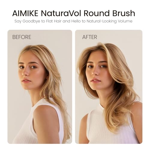 AIMIKE NaturaVol Round Brush for Blow Drying & Styling - 1.7" Barrel