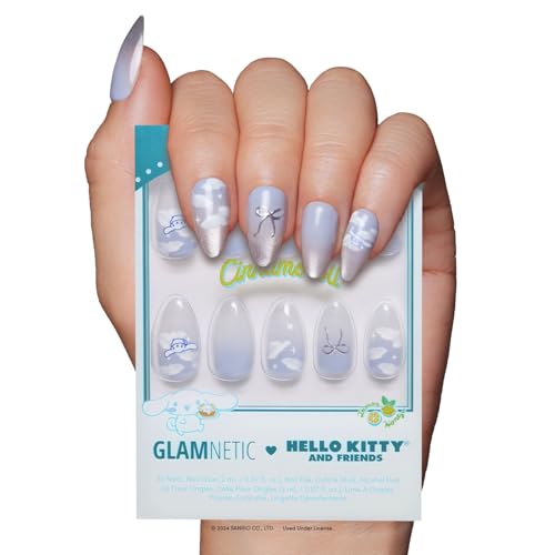 Glamnetic Cinnamoroll Press On Nails - Pale Blue 3D Velvet