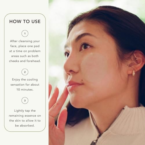 TRICO Green Tea Multi-Tasking Cooling Pad, 3-1 Korean Toner Pads with Depuffing, Cooling & Moisturizing Effects for All Skin Types - Green Tea Water from Jeju Island, Lemon & Honey Extract - 90 Pads