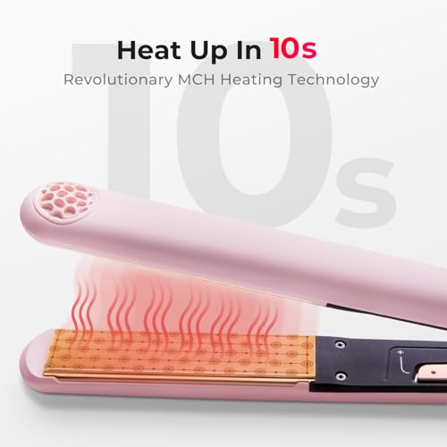 TYMO Flat Iron Straightener & Curler 2 in 1, 1 Inch Titanium, 32 Temps
