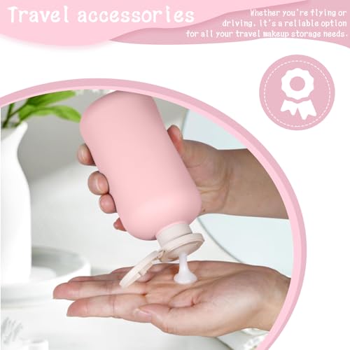 6-Pack Leakproof Travel Bottles - 6.8 oz Squeeze Shampoo & Lotion Containers with Locking Flip Caps, Food Grade HDPE/PP, for Toiletries, Gym, Camping (Green, Blue, Pink)