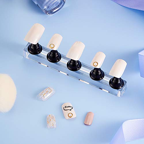 Blulu Magnetic Nail Stand Holder Set for Press-On Nails – 2 Pack, Black