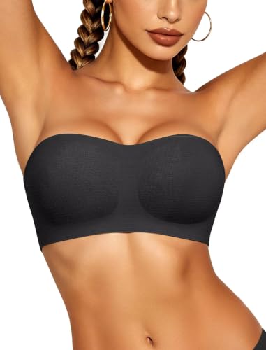 Vertvie Women's Strapless Push-Up Silicone Bandeau Bra