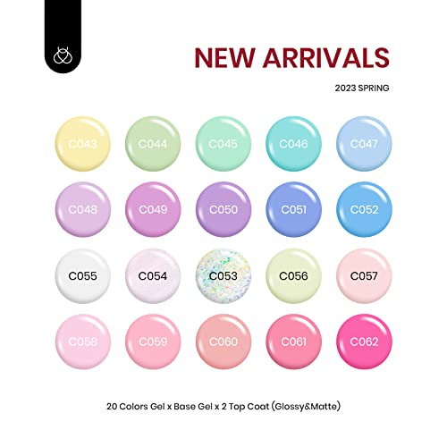 beetles Gel Polish Nail Set 20 Colors Dreamy Town Collection and Gel Nail Kit Easy Nail Extension Set