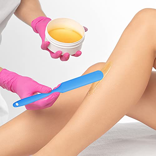 Patelai 12 Pieces Wax Sticks Silicone Waxing Spatulas for Hair Removal Reusable Silicone Applicator Different Sizes Scrapers Hard Sticks for Home Salon Body Use