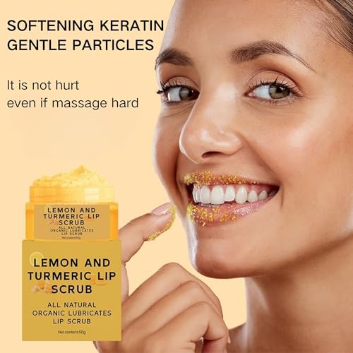 Turmeric Lip Scrub with Aloe Vera - Natural Sugar Exfoliator
