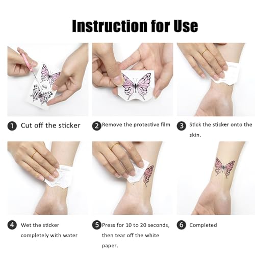 Halloween Temporary Tattoos, 10 Sheets Zombie Makeup Kit