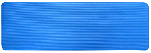 Signature Fitness All Purpose 1/2-Inch Extra Thick High Density Anti-Tear Exercise Yoga Mat with Carrying Strap and Yoga Blocks, Blue