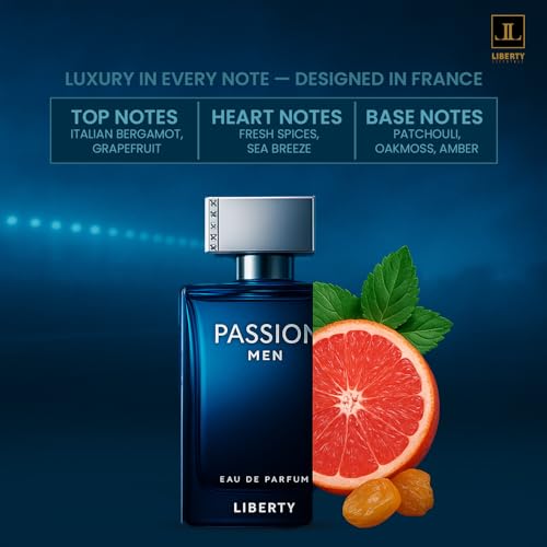 Liberty Passion Eau De Parfum for Men 100ml - Long-Lasting Spicy Oud Fragrance